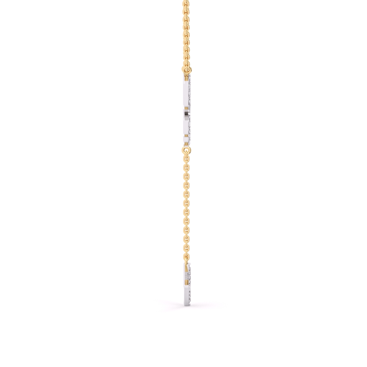 Trendy Wave Drop Lab Grown Diamond Necklace